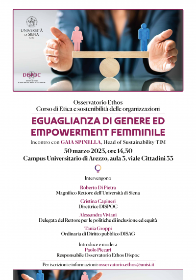 Eguaglianza di genere ed empowerment femminile Eguaglianza di genere ed empowerment femminile