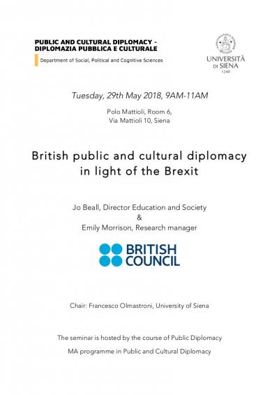 Seminario Public and Cultural Diplomacy Seminario Public and Cultural Diplomacy
