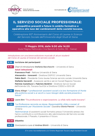 60 anni di Scienze del Servizio Sociale 60 anni di Scienze del Servizio Sociale