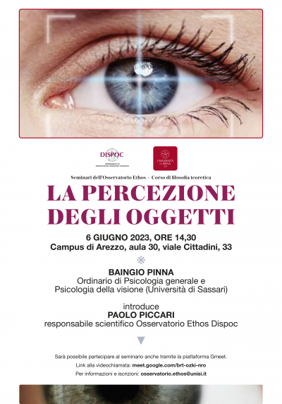 La percezione degli oggetti La percezione degli oggetti